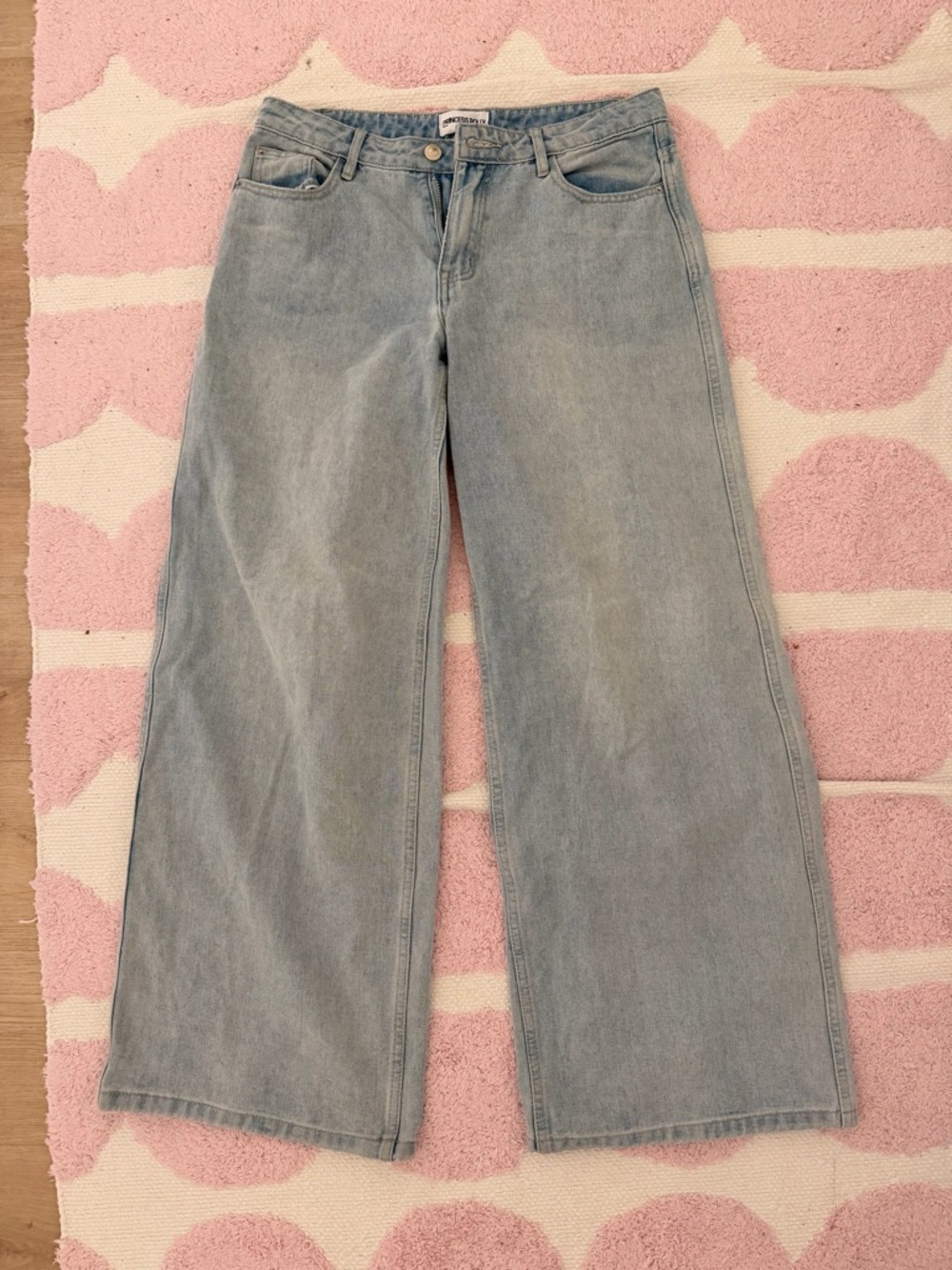 Princess Polly Light Blue Wide Leg Jeans size 4